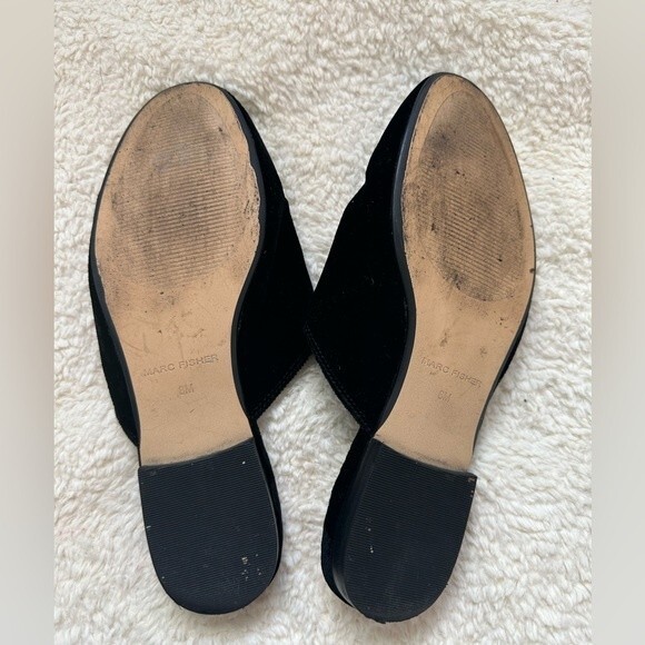 Marc Fisher Women’s Black Velvet Studded Wishing Mule Slide Slippers Flats 8 - Picture 7 of 7